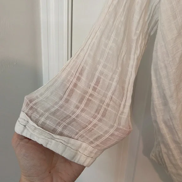 White hollister long sleeve cropped top size L - Picture 3 of 5